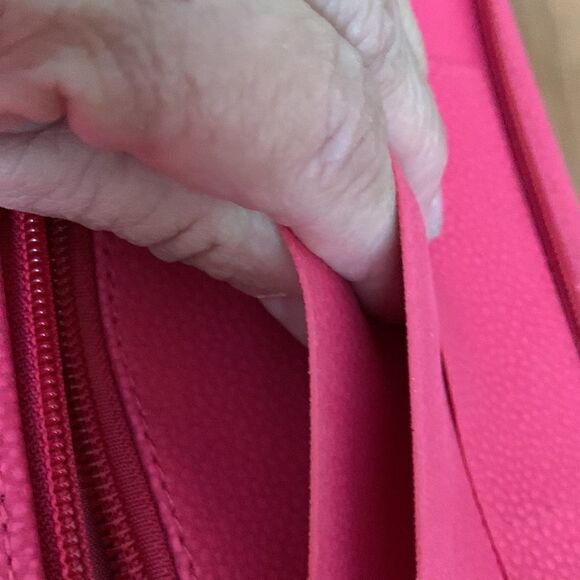 Initials clutch/wristlet in wild berry color (Has been monogrammed NWL - Picture 6 of 10